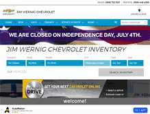Tablet Screenshot of jimwernigchevrolet.com